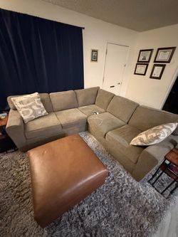 Sectional and ottoman