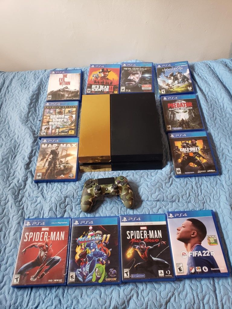 1 Control, all Cables, 0 Games Playstation 4 500GB $150! The 1,000GB $175! Looking to sell all Separately $15! Per Great Game & $10! Regular Game
