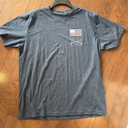 Men’s Size 2XL Grunt Style Vintage Navy Blue 1776 V-neck T-Shirt $12