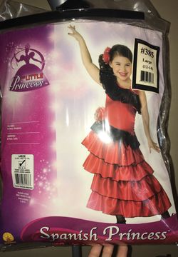 Girls Halloween Costume -Spanish Princess Size Large (12-14).