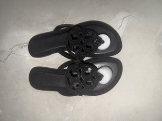 Tory Burch Miller Crystal Sandals Black Size 7