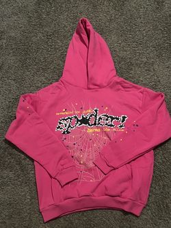 Sp5der Pink Graphic Hoodie
