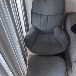 Gray Rocking/Swivel Chair