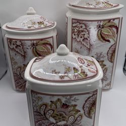 3-Piece Noble Excellence "Taylor" Canister Set - Retired Pattern
