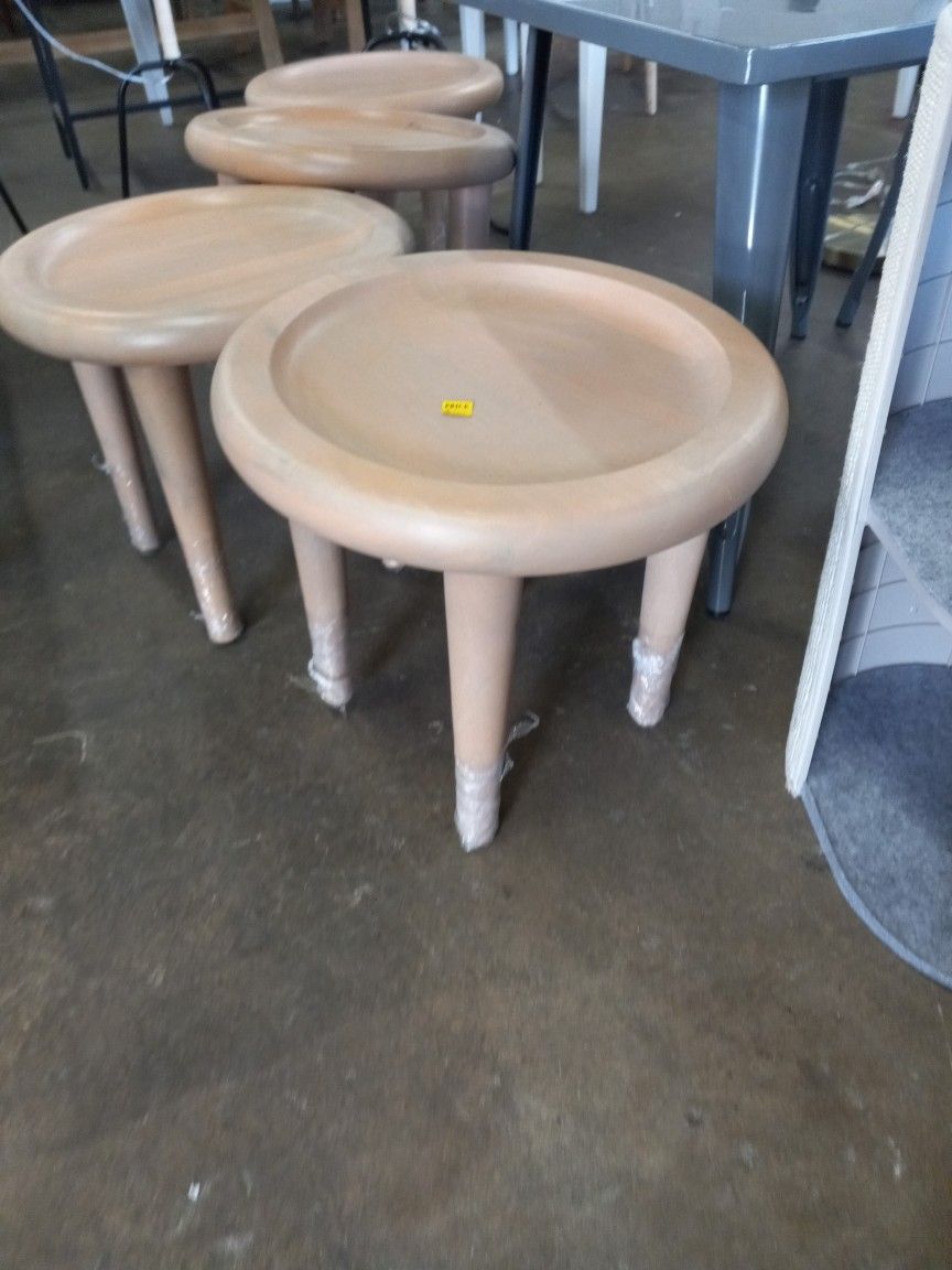 Brand New Wood Round Accent Table