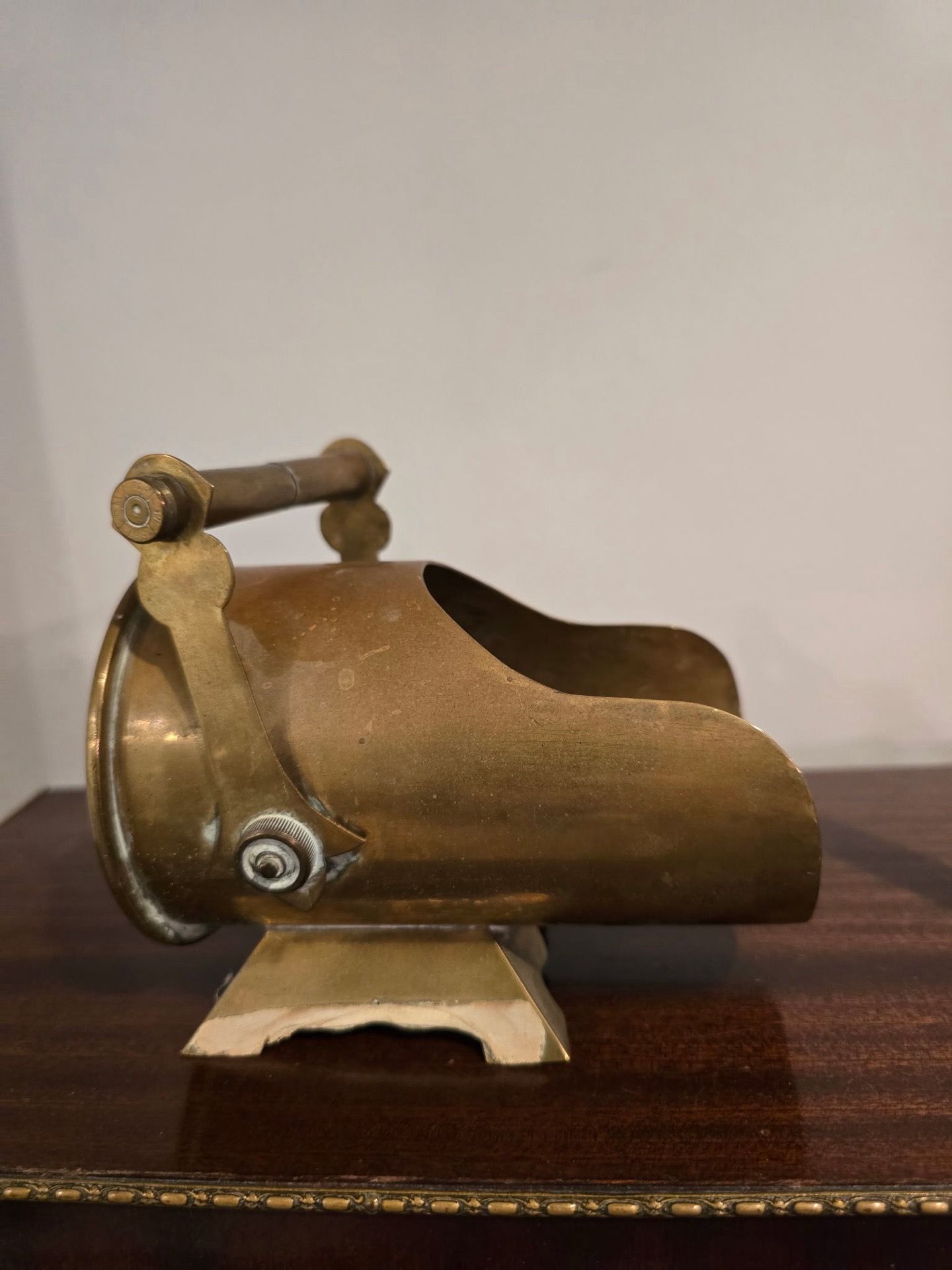 Vintage Miniature Brass Coal Scuttle - Decorative Hearth Accent