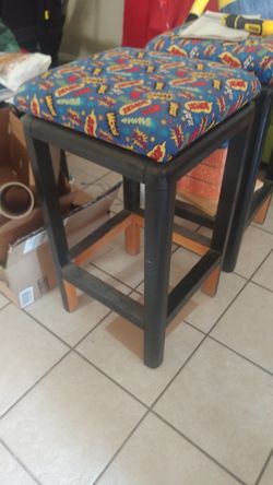 Set Of Two wood Stools