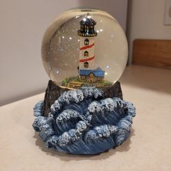 Music Box Snow Globe Lighthouse 