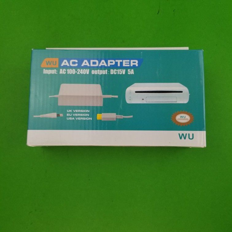 AC Adapter for Nintendo Wii U Console - New in Box System Power Cord Accessory 