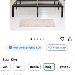 King Size Metal Bed Frame