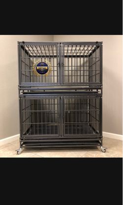 Dog pet cage kennel size 43 stacked new in box