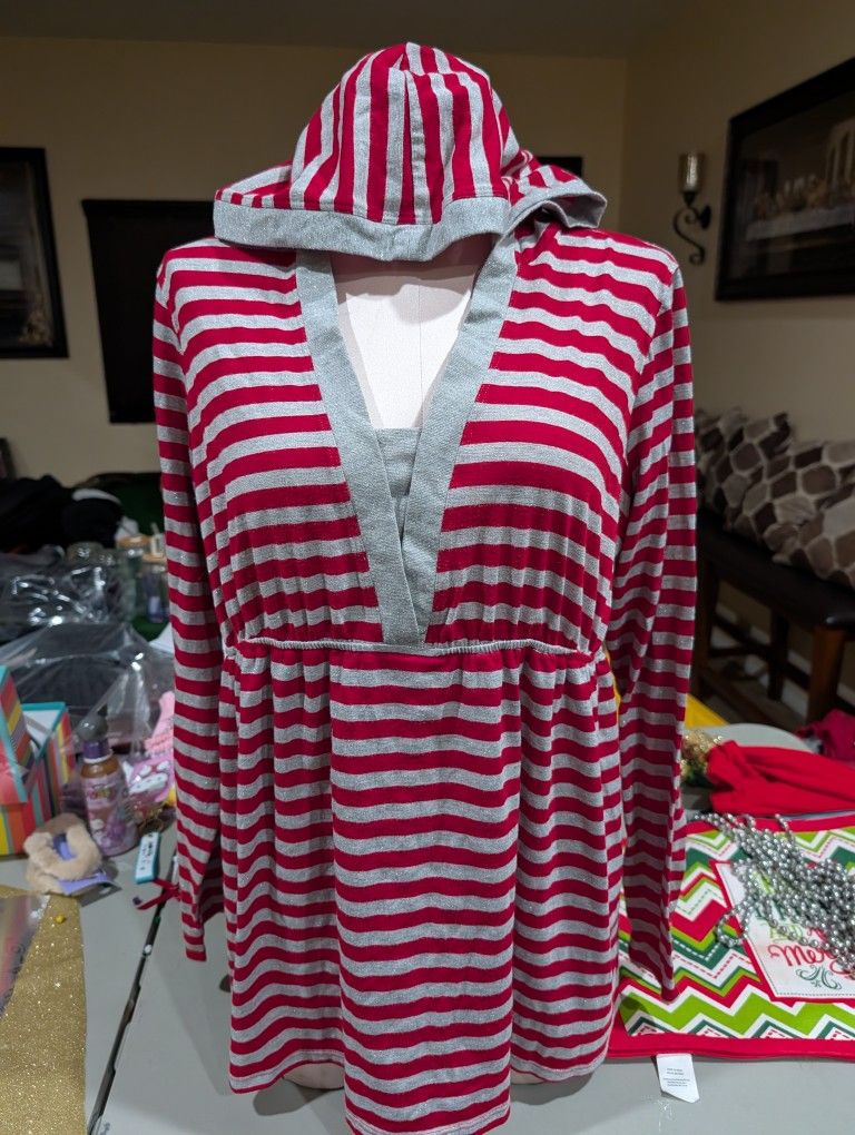 Red And Silver Shimmer Maternity