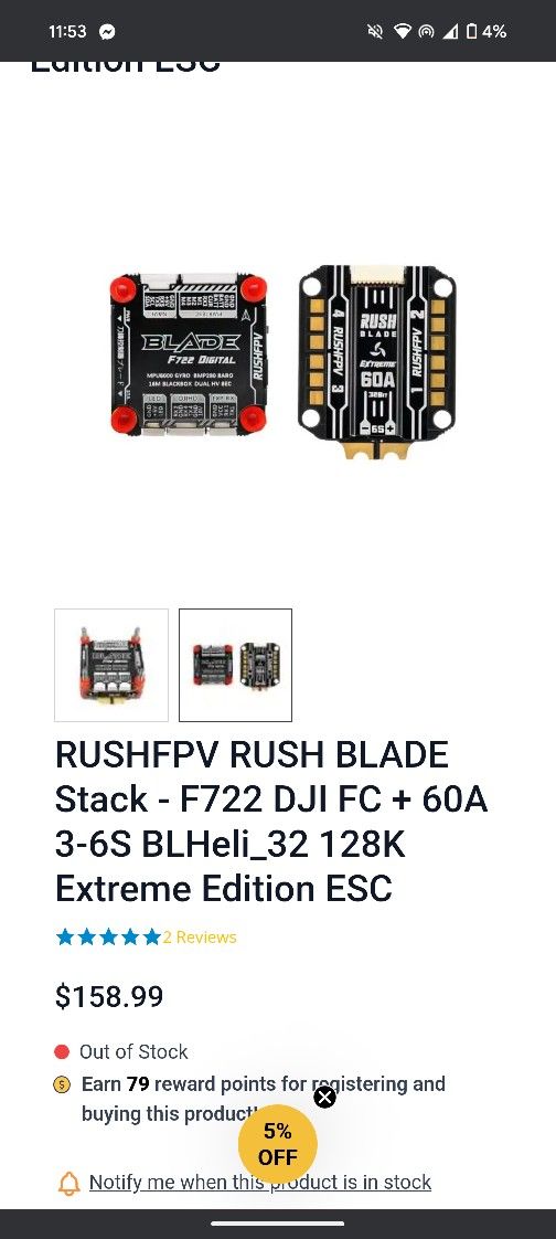 Fpv Drone Parts .Crossfire Motors,4 In One ESC And Flight Controler