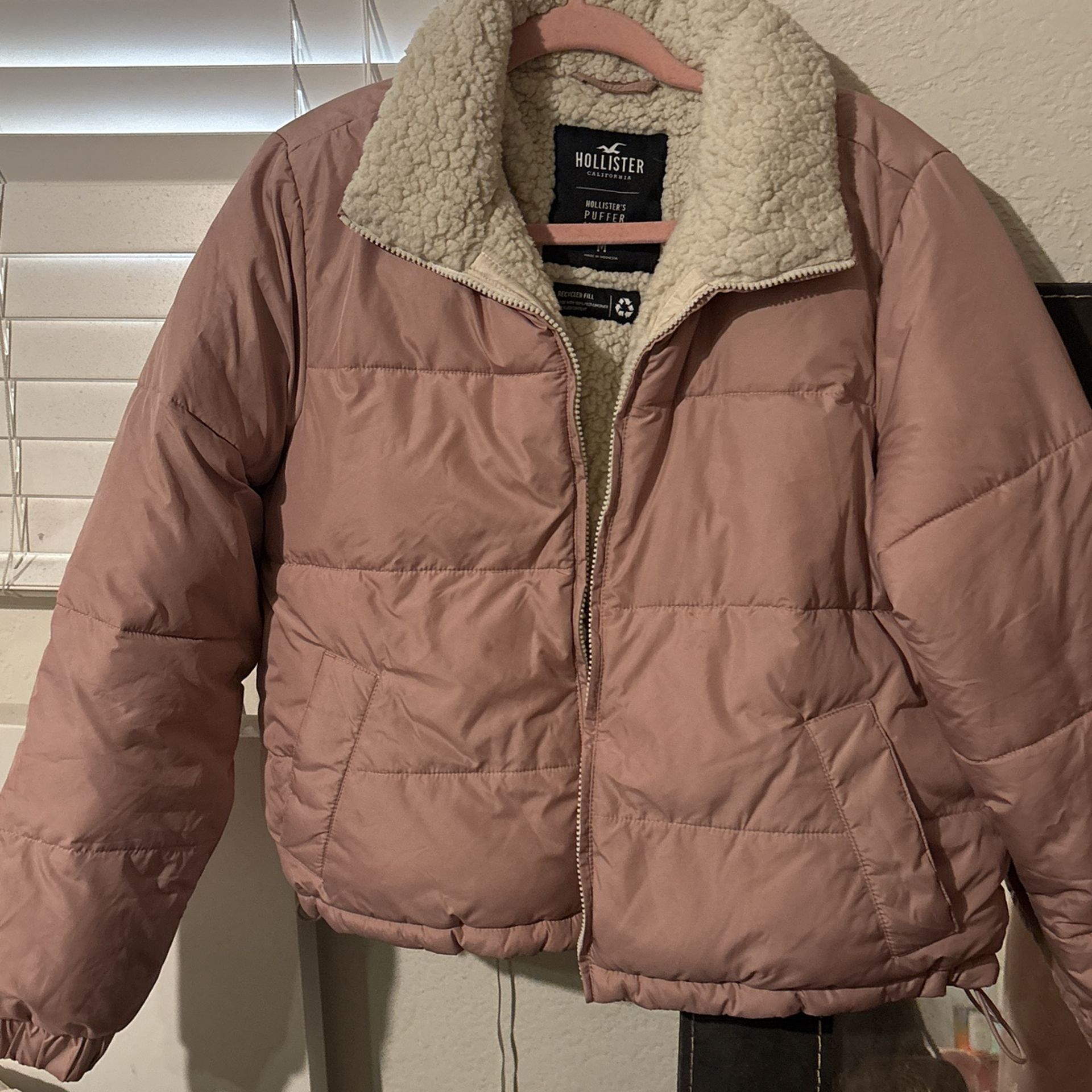 Pink Hollister Puffer Jacket
