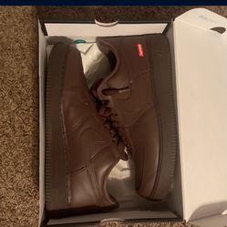 Men Brown Supreme Air Force 1’s 