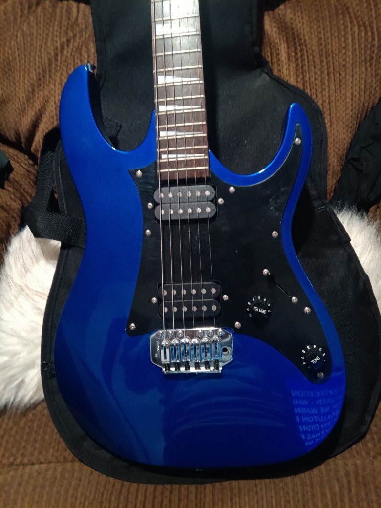 Ibanez Blue Electric Guitar Awesome Condition 