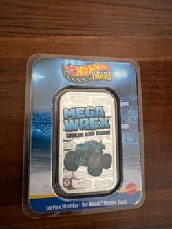 Hot Wheels Monster Trucks Mega Wrex 1oz Pure Silver Bar
