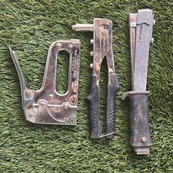 Rivet Gun Staple Gun And Hammer