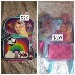 Jojo Backpack With Lunch Bag Each $20