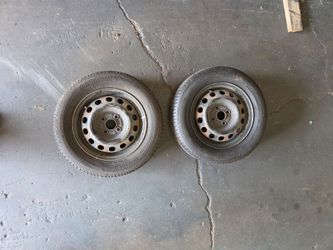 2 tires with rims 185/65/14 4x100