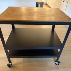 IKEA BROR Utility Cart – Wood Top, Rolling