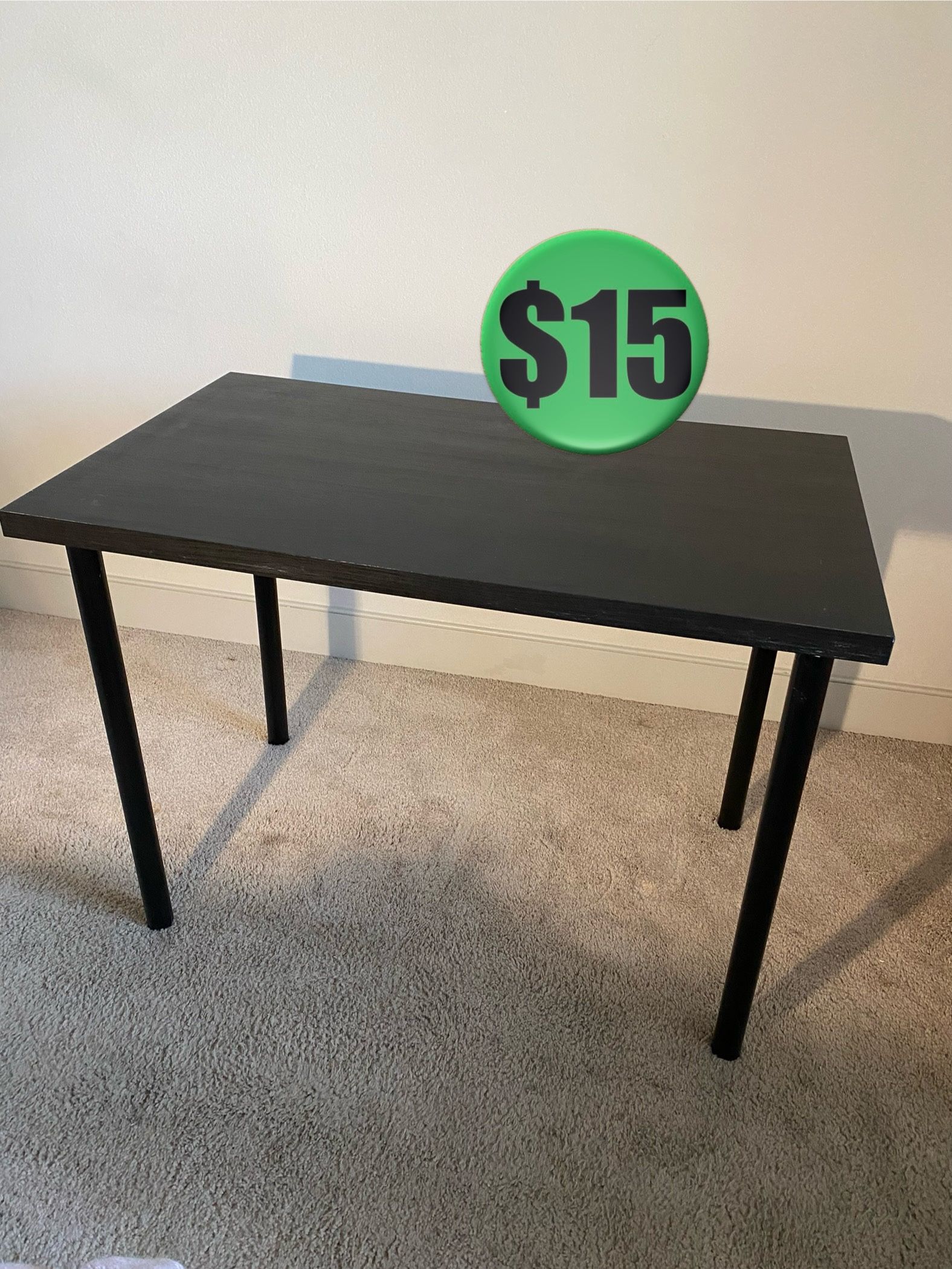 IKEA LAGKAPTEN / ADILS Desk, black-brown/black, 55 1/8x23 5/8 "