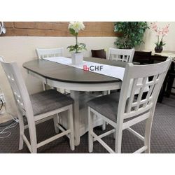 5 Pc Counter Height Dining Table Set