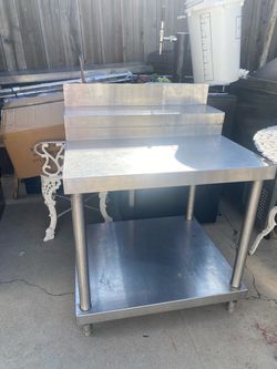 Stainless Steel Commercial Prep Table with Backsplash