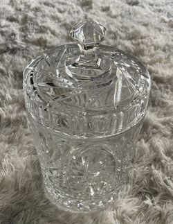 Crystal Deep Candy/anything Holder With Lid