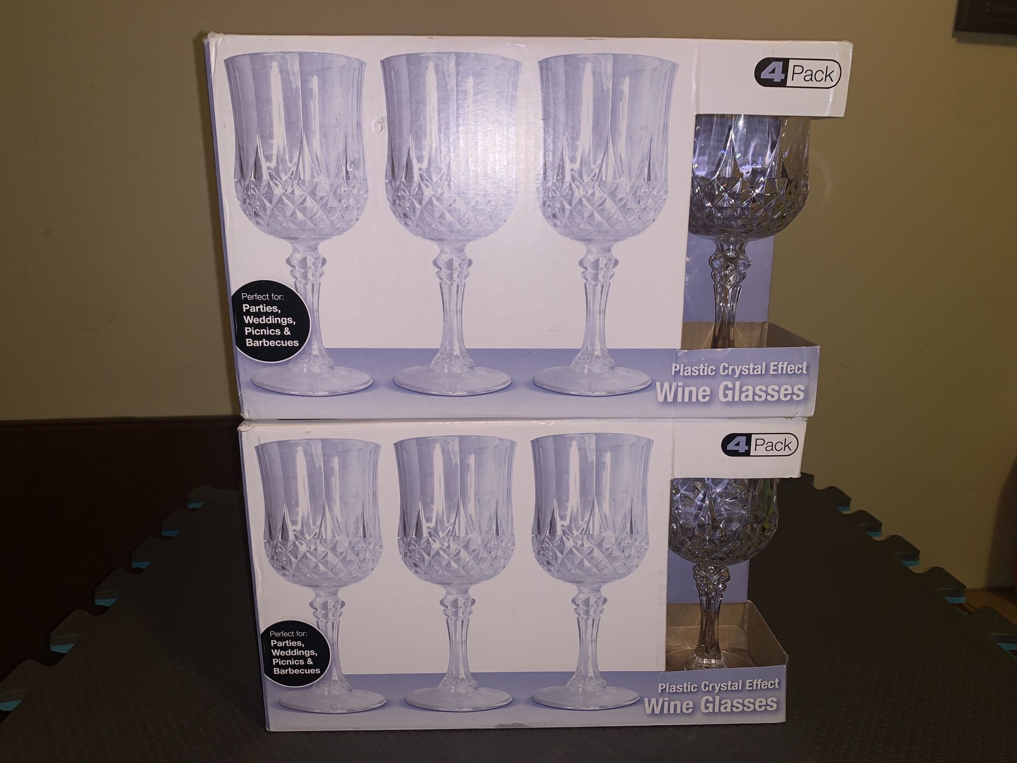 Plastic Crystals Wine Glasses