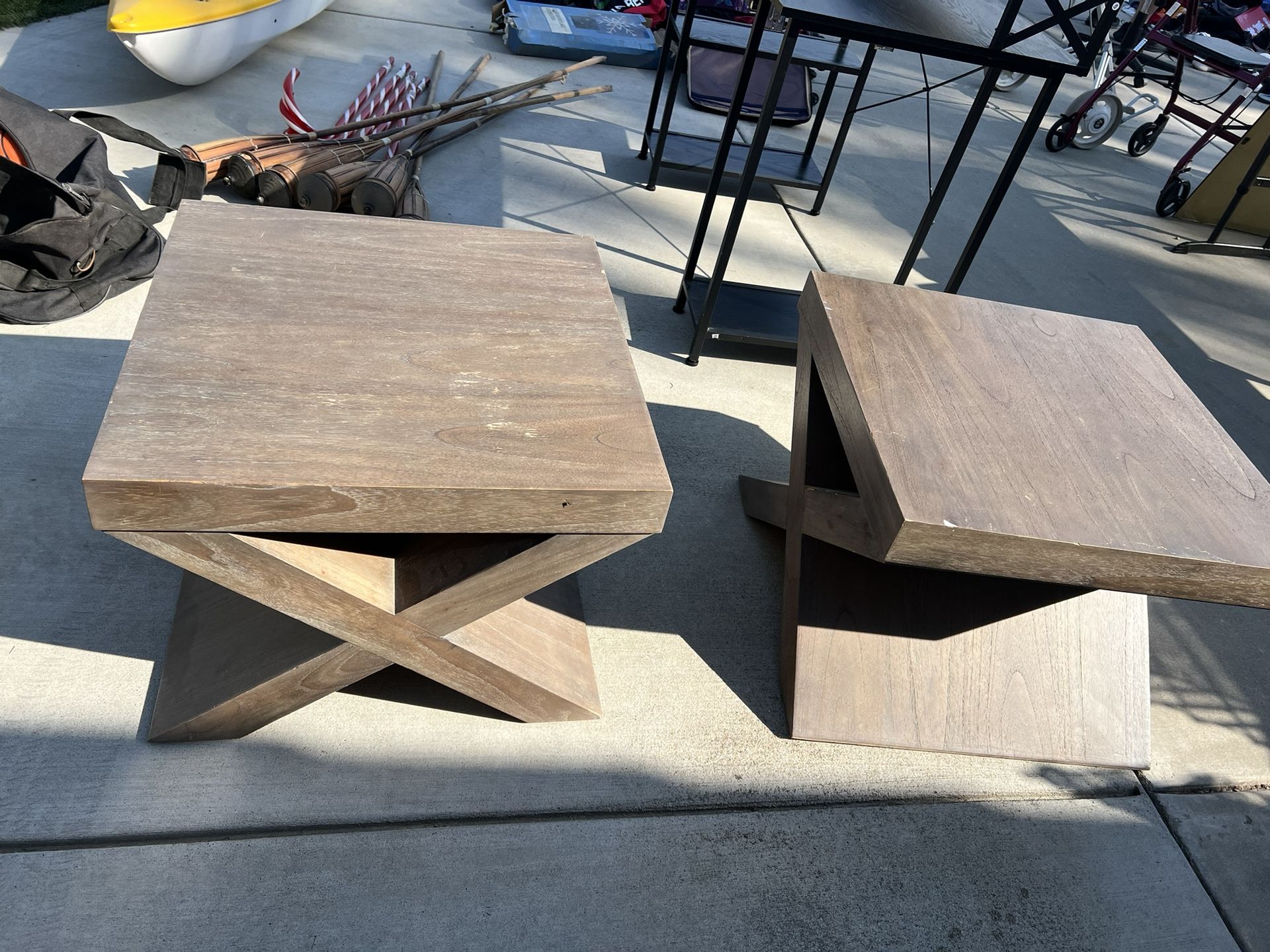 3 Solid End Tables