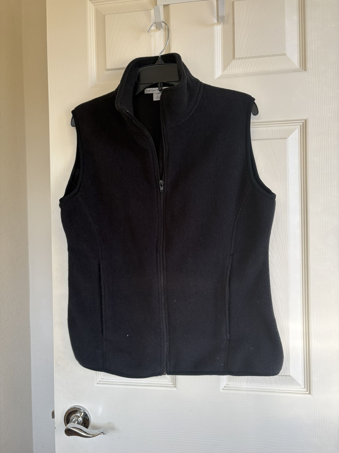 Warm Fleece Black Vest. Size L