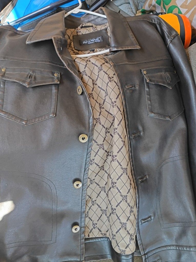 Vintage Leather Style Jacket