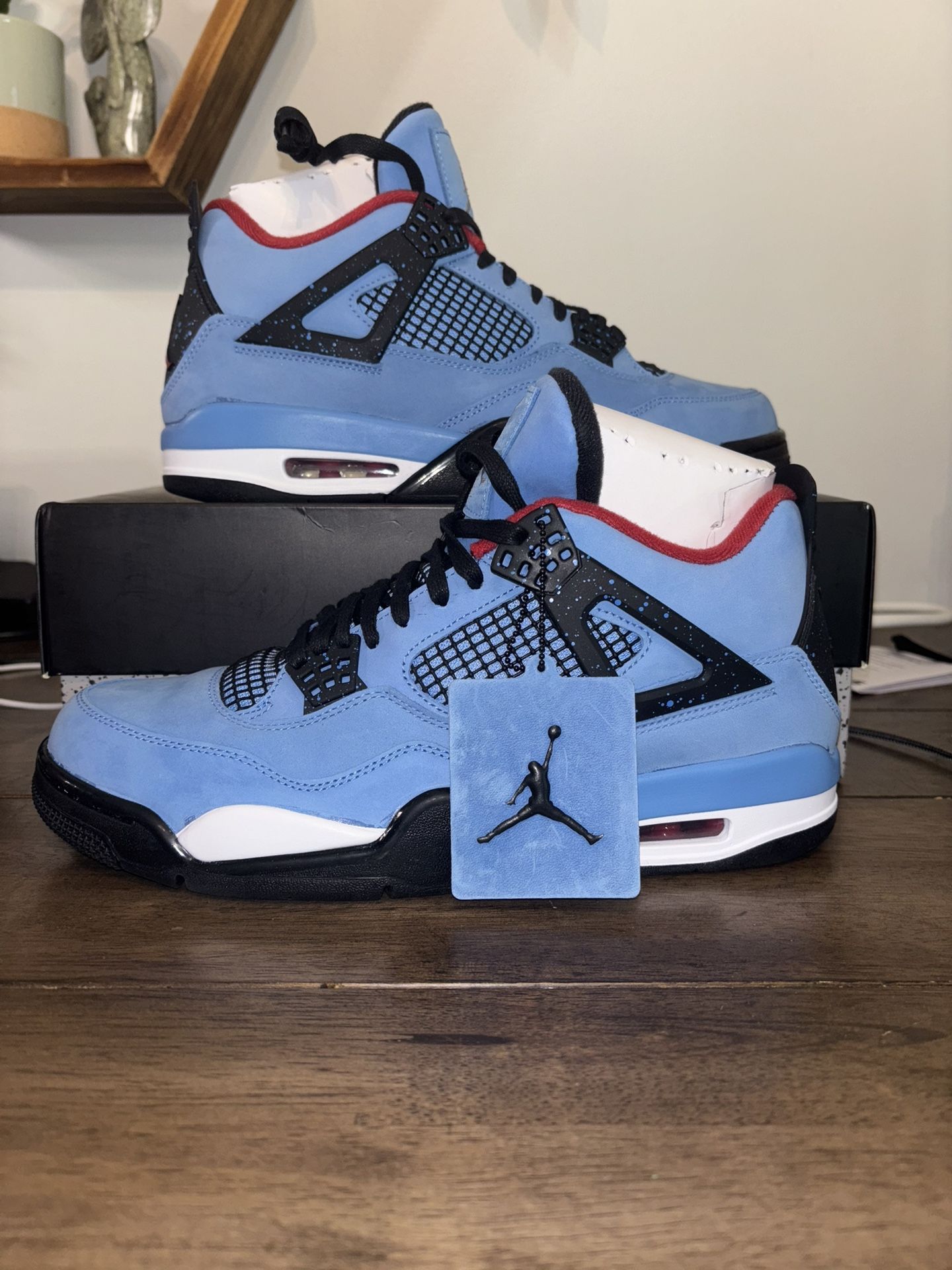 New Jordan 4 Cactus Jack Blue Size 11