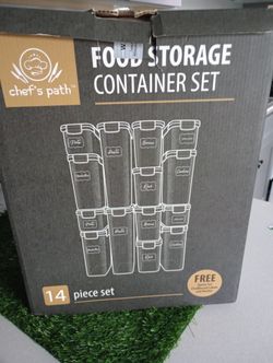 New Food Storage Container Set Chef Path 14 Pieces