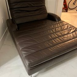 Lounge Sofa, Brown Leather