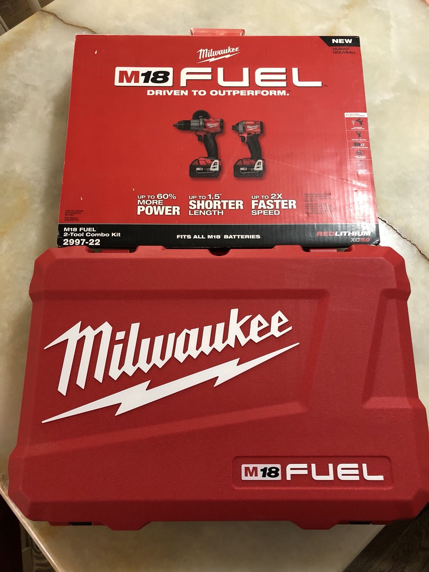 New Milwaukee 2997-22 M18 Fuel Empty Tool Case for Impact Driver 2853-20 & Hammer Drill 2804-20