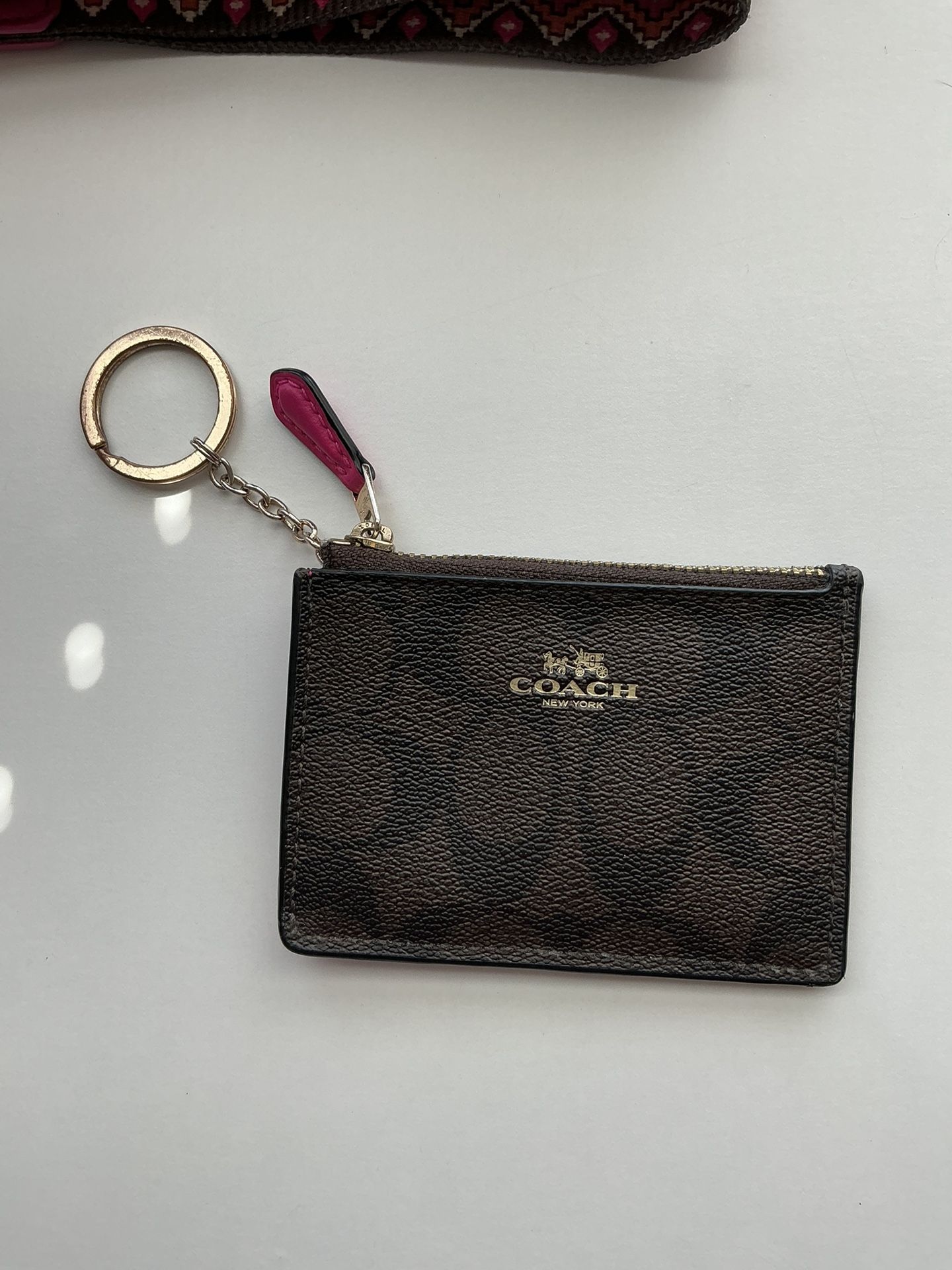 Coach Brown Keychain Wallet