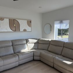 Genuine Leather Couch- Excellent Condition