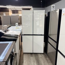 🔥SAMSUNG BESPOKE 23 CUBI FT. WHITE GLASS FLEX REFRIGERATOR🔥 
