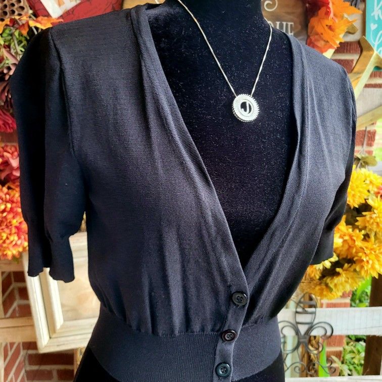 Dressbarn Short Sleeve Cardigan