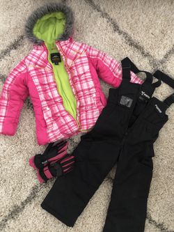 Girls snow outfit set