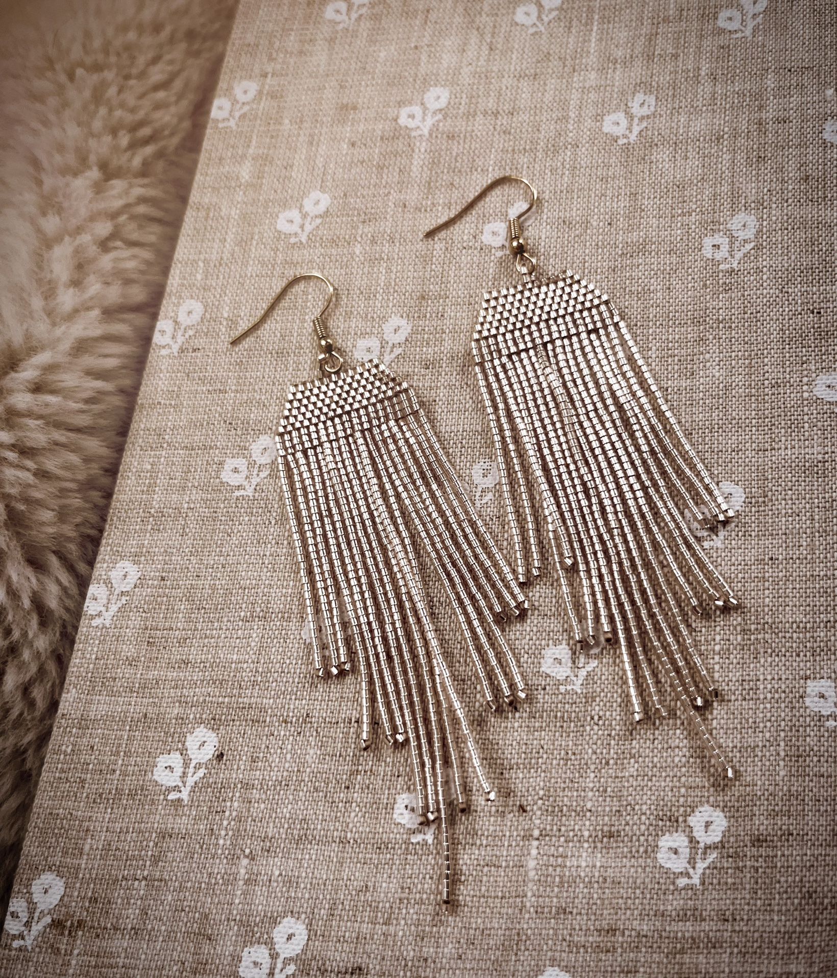 Shimmery Seed Bead Earrings - Sophias