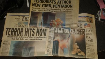 9/11 front pages last times and tribune