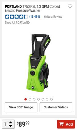 Portland Power Washer 1750 PSI