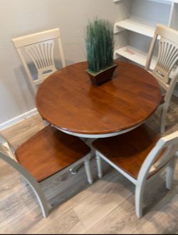 Full table and chair wood dining set