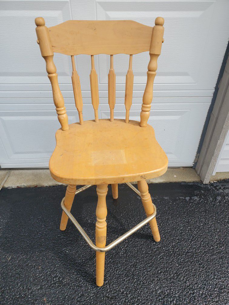 Wooden Bar Stool - 1 Chair