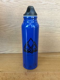 Macpac blue metal water bottle