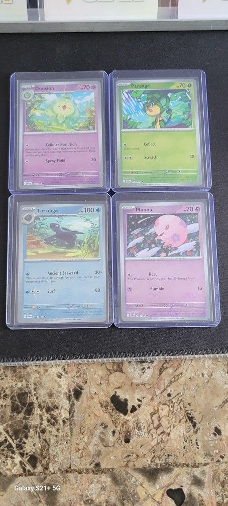 Pokemon Black Bolt TCG cards Lot Of 4 (Master Ball Holo) Munna Tirtouga