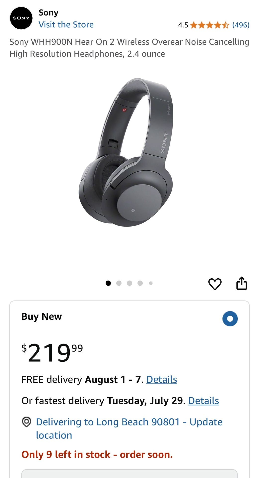 Sony h.ear On 2 Headphones